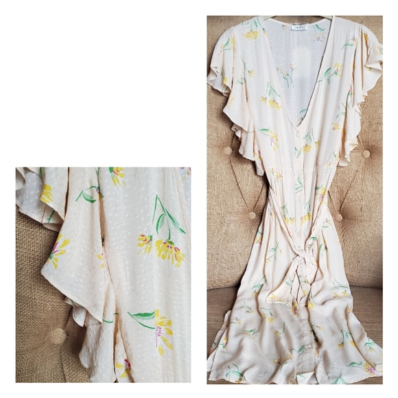 BOHO YELLOW FLORAL DRESS - Picture 3 of 9